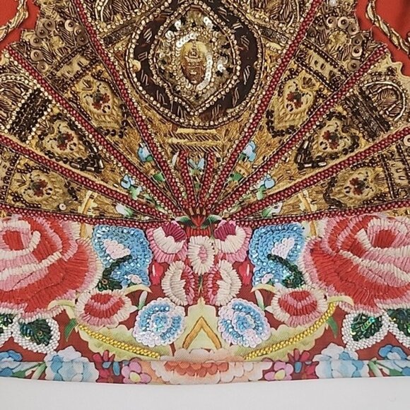 RARE! Camilla Cameos Dance Mini Skirt Beaded Embellished Size 1 Small b198 - Picture 6 of 17